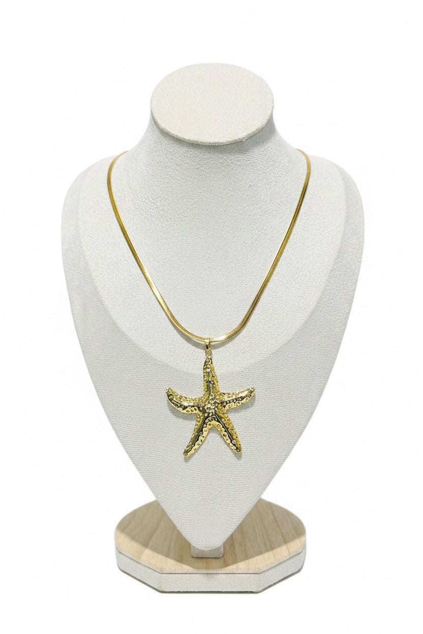 starfish necklace,stainless steel