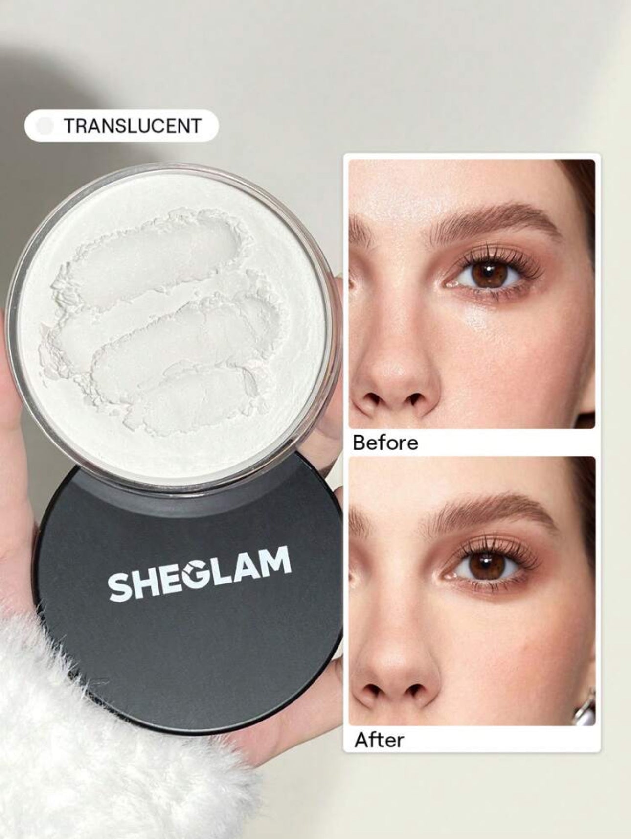 SHEGLAM Baked Glow Setting Powder-Translucent Oil Control Loose Setting Powder