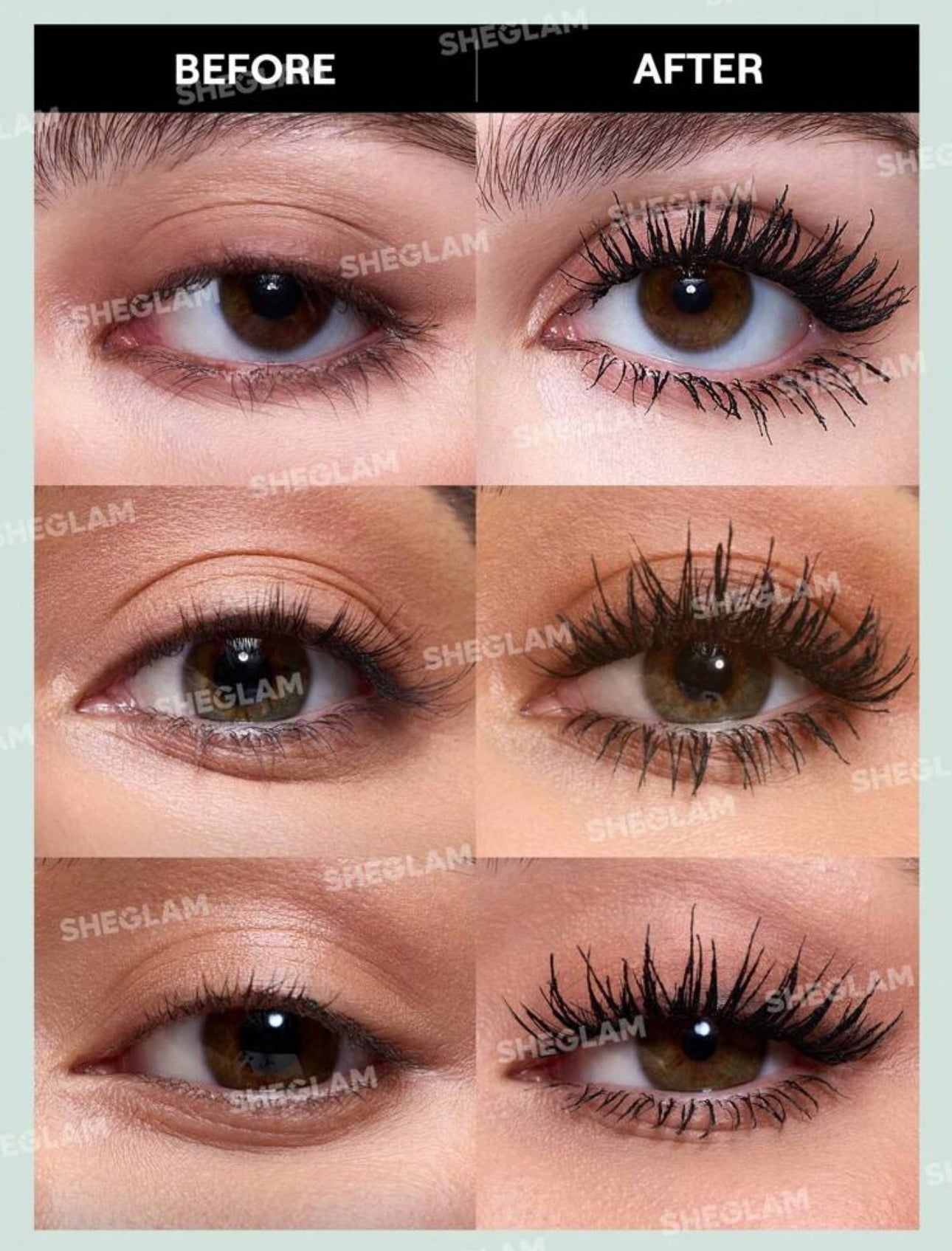 SHEGLAM All-In-One Volume & Length Mascara-Washable Black 2 In 1 Double
