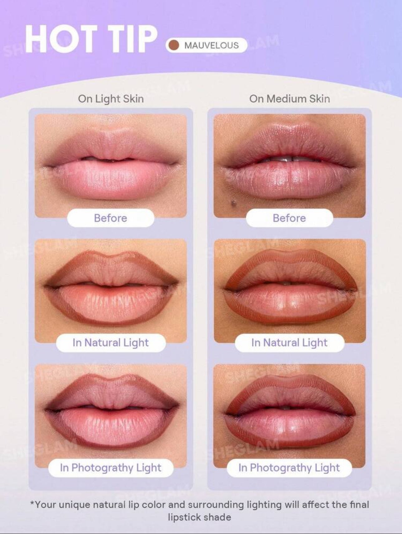 SHEGLAM Fall In Line Peel Off Lip Liner Stain-Mauvelous