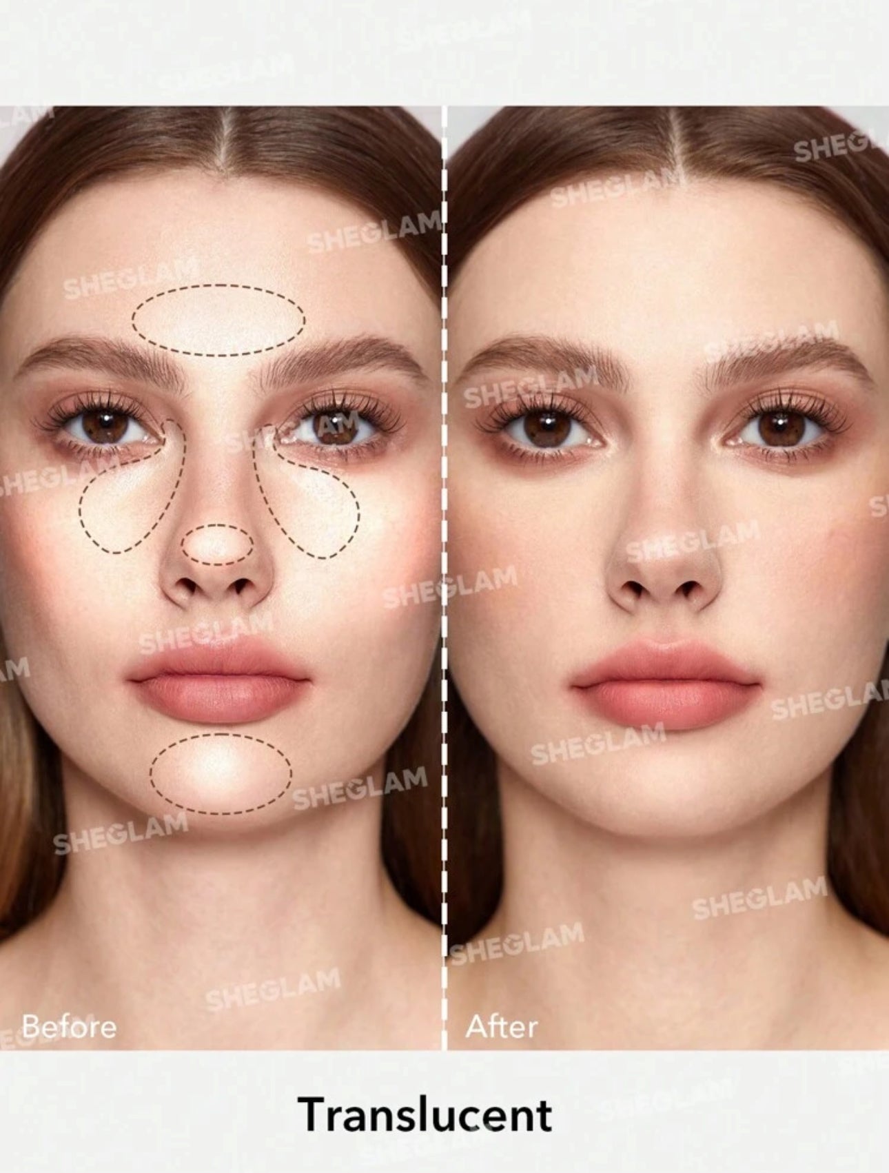 SHEGLAM Baked Glow Setting Powder-Translucent Oil Control Loose Setting Powder