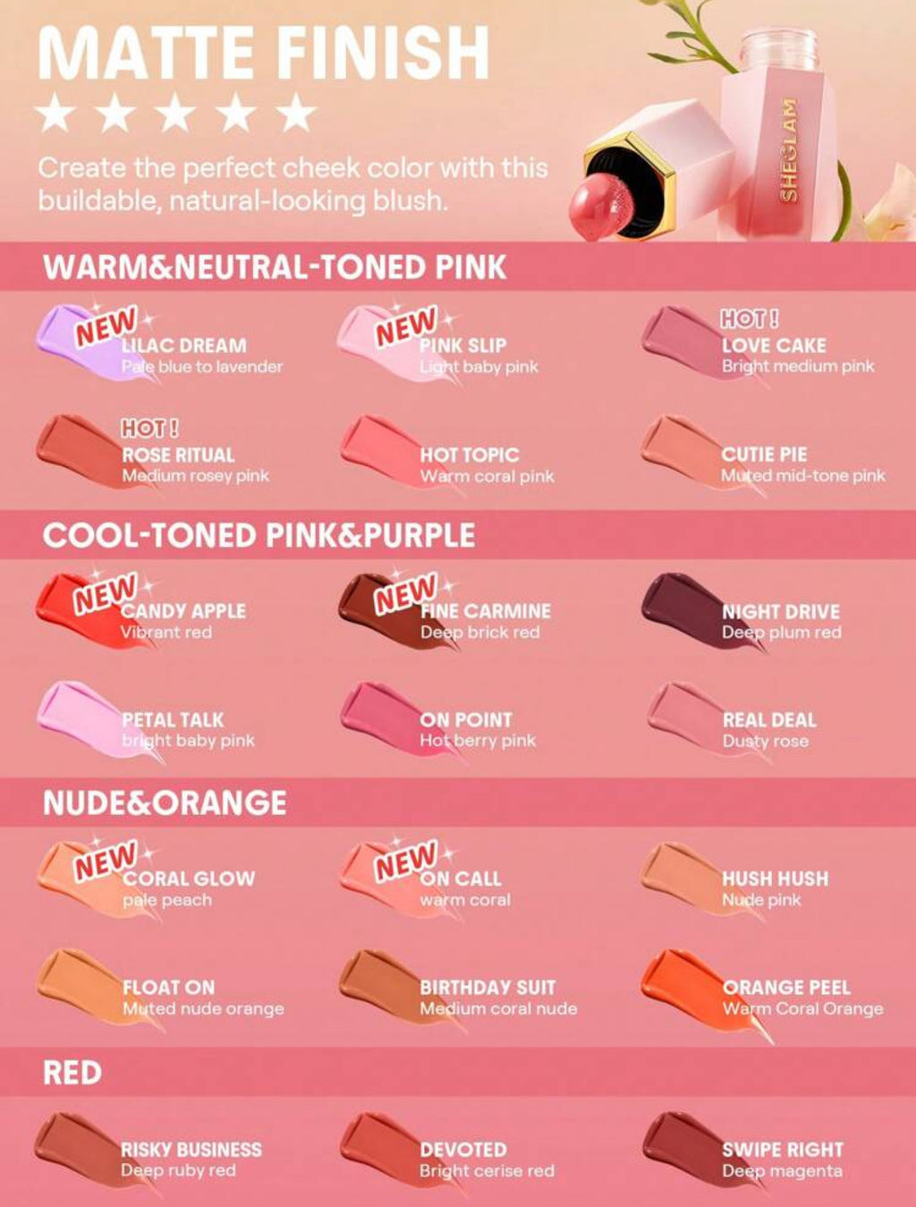 SHEGLAM Color Bloom Liquid Blush-On Point  Liquid Blush