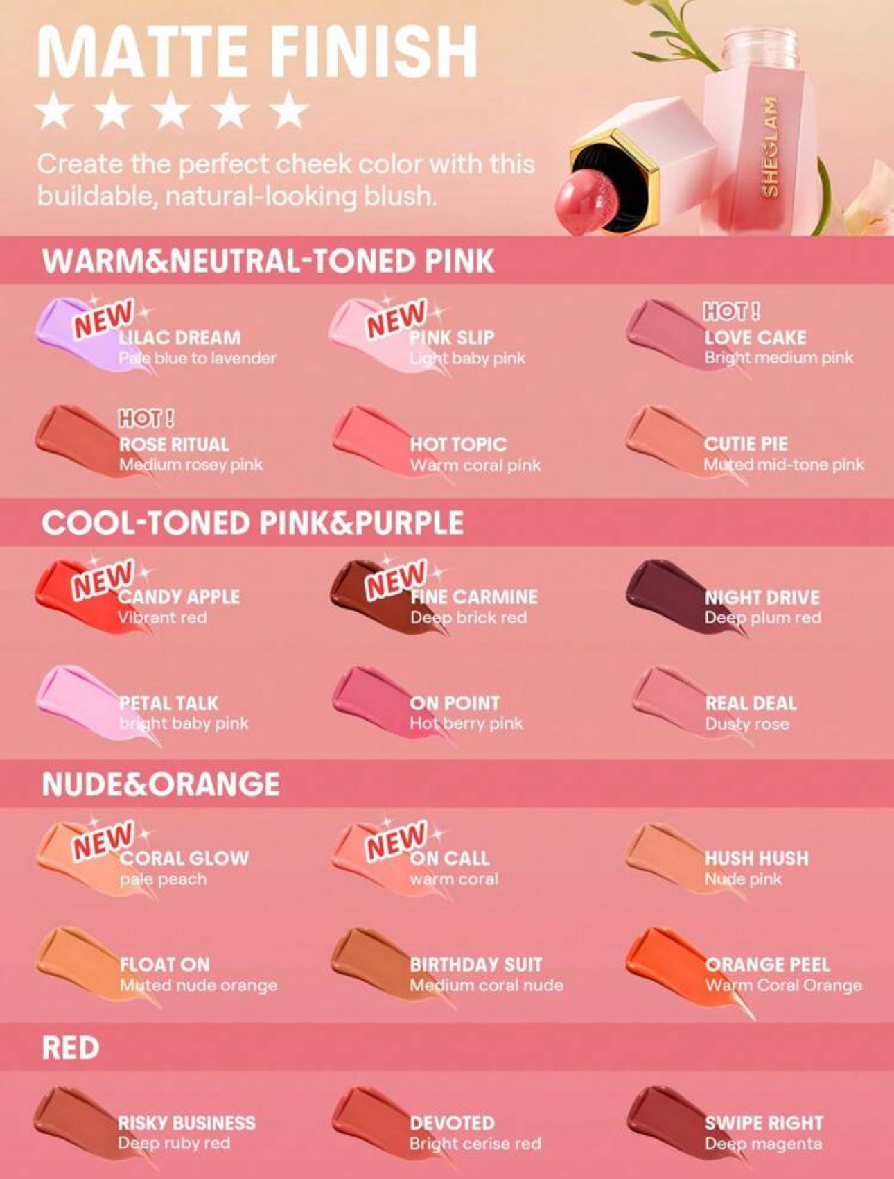 SHEGLAM Color Bloom Liquid Blush-On Point  Liquid Blush