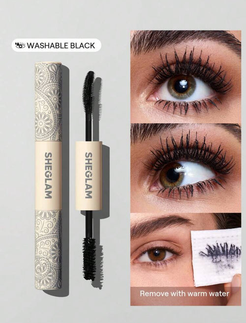 SHEGLAM All-In-One Volume & Length Mascara-Washable Black 2 In 1 Double