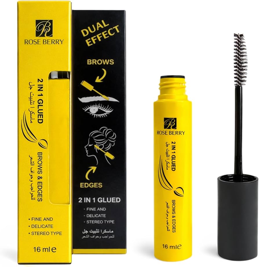 Rose Bery - Glued Brow & Edge Gel, 2 IN 1, Long Lasting, 16 ML